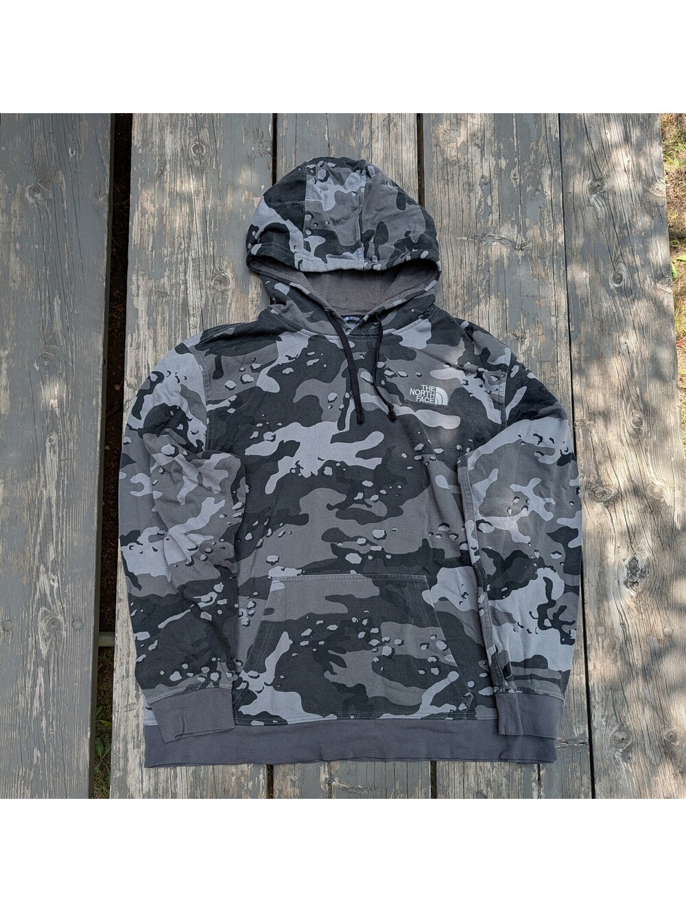 The North Face Camo Pullover Hoodie Men's XXL Grey Camouflage Gorpcore